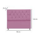 Ver imagem 3 de Cabeceira Solteiro Cama Box Estofada 90 Cm Suede Bela Rosa