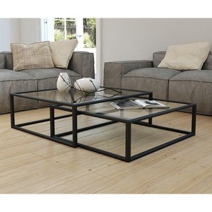 Duo Mesa de Centro Catarina Preta - Cor: Preto