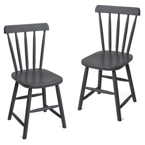 Jogo com 02 Cadeiras Detroit Assento Escavado Cool Gray