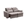 Sofá Retrátil e Reclinável 150 Cm Classic Veludo Castor - 2
