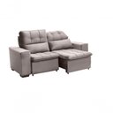 Ver imagem 3 de Sofá Retrátil e Reclinável 150 Cm Classic Veludo Castor