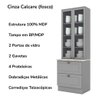 Cristaleira 2 Portas 2 Gav 72 Cm C357 Americana Cinza Calcare Henn - 5