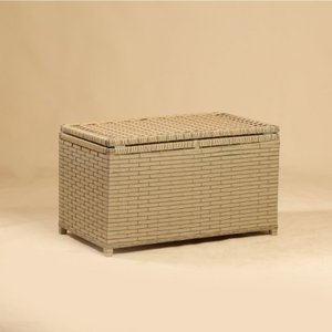 Baú Cesto Organizador Brinquedos Quarto 40x70x40 Grande Reforçado Fibra Sintética Junco 112 Litros:c