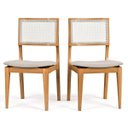 Ver imagem 2 de Kit 2 Cadeiras Granada Madeira Maciça C/ Estofado em Linho