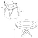 Ver imagem 5 de Conjunto Mesa de Jogos Carteado Bellagio Tampo Reversível e 6 Cadeiras Madeira Poker Base Estrela Pu