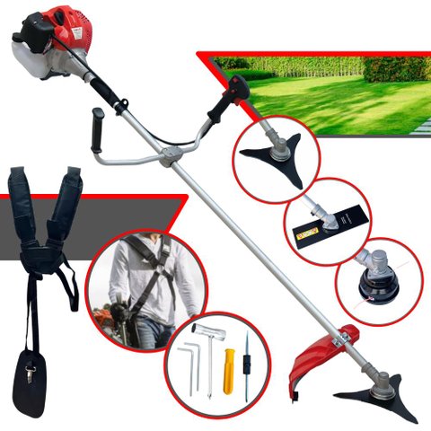 Roçadeira Anmax Cg430p Tb 2t 43cc 2hp 9.000rpm Multifuncional com Lâmina Extra 3 Pontas