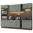 Ver imagem 3 de Armário de Cozinha Completa 290cm Rustic/Cinza Agata Madesa 01