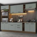 Ver imagem 1 de Armário de Cozinha Completa 290cm Rustic/Cinza Agata Madesa 01