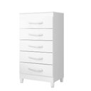 Ver imagem 2 de Cômoda Esmeralda 5 Gavetas Branco - Móveis Albatroz