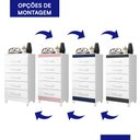 Ver imagem 3 de Cômoda Esmeralda 5 Gavetas Branco - Móveis Albatroz