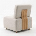 Ver mais imagens de Poltrona Modular e Puff Block Pes Madeira Linho Tcs 701 Moll