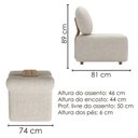 Ver imagem 3 de Poltrona Modular e Puff Block Pes Madeira Linho Tcs 701 Moll