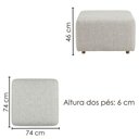 Ver imagem 4 de Poltrona Modular e Puff Block Pes Madeira Linho Tcs 701 Moll