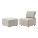 Ver imagem 1 de Poltrona Modular e Puff Block Pes Madeira Linho Tcs 701 Moll