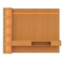 Ver imagem 2 de Painel para TV até 84 Polegadas Ripado LED com Vidro Reflecta Cristaleira 100% MDF 219CMX269CM Vitoria Regia Yescasa Nature