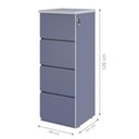 Ver imagem 2 de Arquivo com 4 Gavetas Jessica Azul