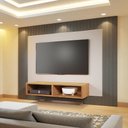 Ver imagem 1 de Painel Tv Jazz P/tv Ate 43 Polegadas com Nicho - Mel/off White