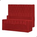 Ver imagem 1 de Kit Cabeceira e Calçadeira Baú Emma Suede Casal 140 Cm