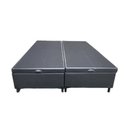 Ver imagem 2 de Cama Box Baú King Bipartido Sintético Preto 42x193x203