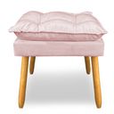 Ver imagem 3 de Puff Decorativo Opala Suede Rosa Bebê Pés Palito Dal Poz Estofados