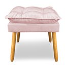 Ver imagem 3 de Puff Decorativo Opala Suede Rosa Bebê Pés Palito Dal Poz Estofados