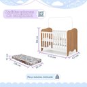 Ver imagem 3 de Berço Mini Cama com Colchão e Suporte Mosquiteiro Nuvem Compact 100% MDF