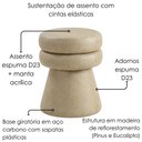 Ver imagem 5 de Puff Organico Cave 48x42 cm Base Giratoria Corano Tca 211 Moll