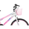 Bicicleta Feminina Infantil Passeio Aro 20 Wendy com Cesta Cor:rosa+branco - 3