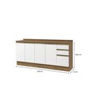 Ver imagem 3 de Balcões de Cozinha 100% Mdf 200cm Nogueira/branco Celeste Kappesberg