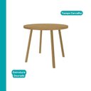 Ver mais imagens de Conjunto Sala de Jantar Piemonte 4 Lugares Tampo MDP Cadeiras Tecidos Premium Dourado 99cm Móveis