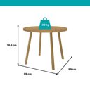 Ver imagem 2 de Conjunto Sala de Jantar Piemonte 4 Lugares Tampo MDP Cadeiras Tecidos Premium Dourado 99cm Móveis