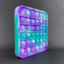 Ver imagem 2 de Pop It Tie Dye Quadrado Fidget Toy Brinquedo Silicone Anti Stress Ansiedade Sensorial - Verde e Roxo