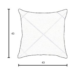 Capa para Almofada Drapeada em Linho Quadrada Cru - 2