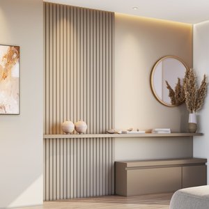 Kit 2 Placas de Painel Ripado Milão 250cm X 58cm X 3,3mm (rende 2,9m²) Ecorevest 