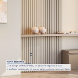 Kit 2 Placas de Painel Ripado Milão 250cm X 58cm X 3,3mm (rende 2,9m²) Ecorevest  - 6