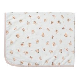 Cueiro Bebê Estampado Suedine New Baby Rosa Pêssego - Hug - 1