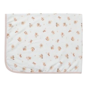 Cueiro Bebê Estampado Suedine New Baby Rosa Pêssego - Hug