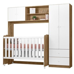 Conjugado Ternura com Berço Amore Nature/branco - Peternella Móveis