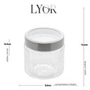 Ver imagem 3 de Conjunto 12 Potes de Vidro com Tampa Inox 870ml Cada Lyor Sydney Biscoito Condimento