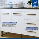 Ver imagem 6 de Lavanderia Modulada Petrópolis Balcão 2 Portas 3 Gavetas - Kaiki Móveis Branco