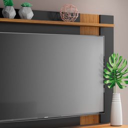 Rack Bancada Olinda com Painel para TV até 70 Pol. Leme Noce Milano/Preto Fosco - Colibri - 3