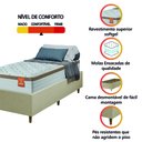 Ver imagem 2 de Cama Box Desmontável Solteiro com Colchão Molas Ensacadas Real 88x188x66cm Branco / Bege Inducol