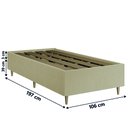 Ver imagem 4 de Cama Box Desmontável Solteiro com Colchão Molas Ensacadas Real 88x188x66cm Branco / Bege Inducol