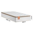 Ver imagem 6 de Cama Box Desmontável Solteiro com Colchão Molas Ensacadas Real 88x188x66cm Branco / Bege Inducol
