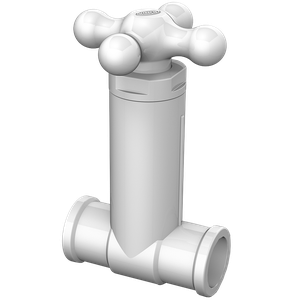 Registro de Pressão Roscável Bitola 1/2'' Linha Porto Belo Especial Cor Branco Durín