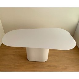 Mesa De Jantar Modelar Orgânica Laqueada 140x90cm Modelar Moveis Mesa de Jantar Orgânica - 4
