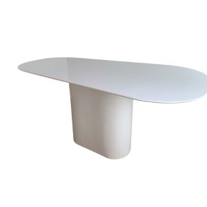 Mesa De Jantar Modelar Orgânica Laqueada 140x90cm Modelar Moveis Mesa de Jantar Orgânica