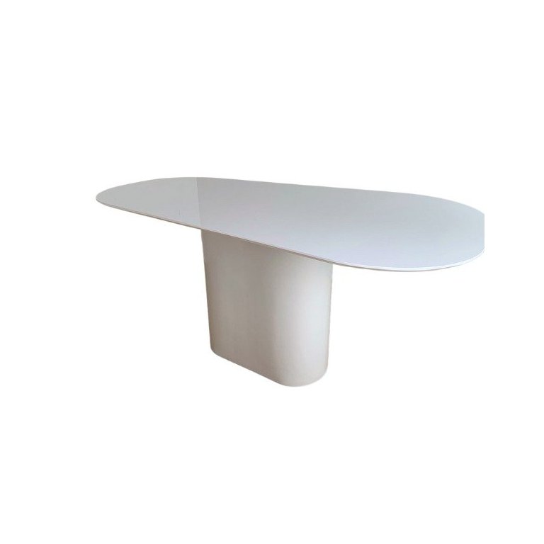 Mesa De Jantar Modelar Orgânica Laqueada 140x90cm Modelar Moveis Mesa de Jantar Orgânica