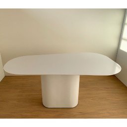 Mesa De Jantar Modelar Orgânica Laqueada 140x90cm Modelar Moveis Mesa de Jantar Orgânica - 2
