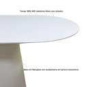 Ver imagem 4 de Mesa de Jantar Cone Orgânica Carol 140x90cm Laca e Madeira